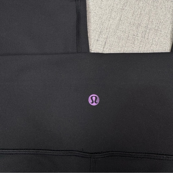 Lululemon Wunder Train High Rise Tight Athletic Legging Black Graphic Logo 14 - Picture 6 of 10